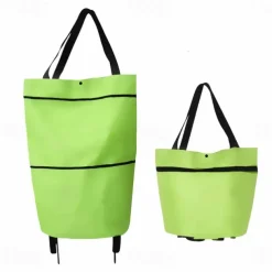 Folding Shopping Pull Cart Trolley Bag With Wheels Foldable Shopping Bags Reusable Grocery Bags Food Organizer Vegetables Bag