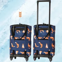 Folding Shopping Pull Cart Trolley Bag with Wheels Reusable Grocery Shopping Bags Eco Large Food Supermarket Vegetables Bags