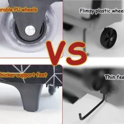 Folding Shopping Pull Cart Trolley Bag with Wheels Reusable Grocery Shopping Bags Eco Large Food Supermarket Vegetables Bags