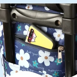 Folding Shopping Pull Cart Trolley Bag with Wheels Reusable Grocery Shopping Bags Eco Large Food Supermarket Vegetables Bags