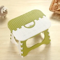 Folding Step Stool - 7.8 inch Height Foldable Stool For Kids & Adults, Kitchen Garden Bathroom Collapsible Stepping Stool
