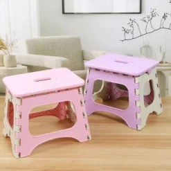 Folding Step Stool - 7.8 inch Height Foldable Stool For Kids & Adults, Kitchen Garden Bathroom Collapsible Stepping Stool