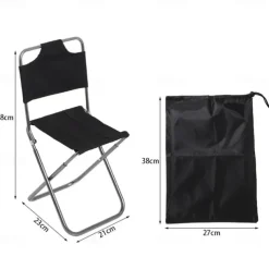 Folding Stool Collapsible Stool Camping Stool with Carry Bag Fishing Stool Beach Chair Fishing Chairs Portable Breathable Foldable Lightweight Aluminum Alloy