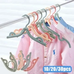 Folding Travel Clothes Hanger - Portable and Multi-Functional for Trips, Business Travel, with Clips for Versatile Use