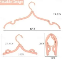 Folding Travel Clothes Hanger - Portable and Multi-Functional for Trips, Business Travel, with Clips for Versatile Use