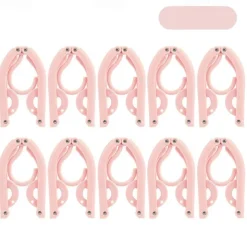 Folding Travel Clothes Hanger - Portable and Multi-Functional for Trips, Business Travel, with Clips for Versatile Use
