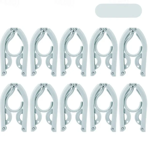 Folding Travel Clothes Hanger - Portable and Multi-Functional for Trips, Business Travel, with Clips for Versatile Use
