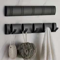 Folding Wall Hanger Hook, Multi-Purpose Hooks Bathroom Coat Towel Holder, Door Back Key Cloth Hook, Wall Mounted Bathroom Organizer Holder, Heavy Duty Coat Wall Hooks