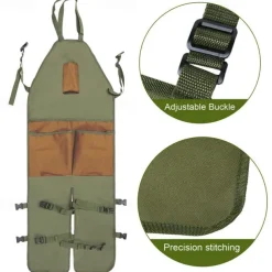 For Planting Farmer Adjustable Pockets Strap Garden Apron Dust-proof Split Leg