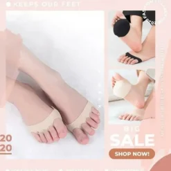Forefoot Pads Honeycomb Fabric,High Heels Invisible Socks Forefoot Protector Forefoot Pad Toe Protector High Heels Toe Inserts Shoe Inserts