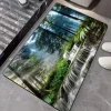 Forest Bath Mat Non-slip Deco Diatomaceous Earth Bath Mat Soft Mat Rubber Anti-Slip Fast Dry Super Absorbent Thin Bathroom Mat for Under Door - Bathroom Floor Mat Rug Bathtub Front Shower Mat Sink