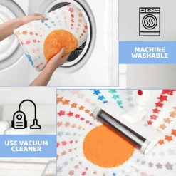 Forest Easter Bunny Area Rug Kitchen Mat Non-Slip Oil Proof Floor Mat Livingroom Rug Indoor Outdoor Mat Bedroom Decor Bathroom Mat Entrance Rug Door Mat