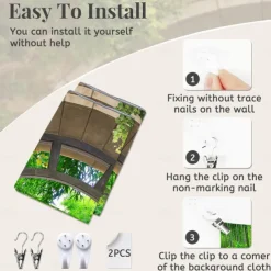 Forest outside Cave Hanging Tapestry Wall Art Large Tapestry Mural Decor Photograph Backdrop Blanket Curtain Home Bedroom Living Room Decoration