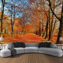 Forest Sunshine Landscape Hanging Tapestry Wall Art Large Tapestry Mural Decor Photograph Backdrop Blanket Curtain Home Bedroom Living Room Decoration