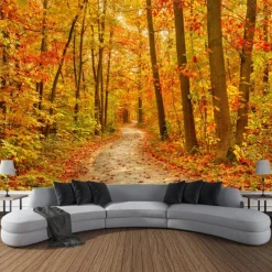 Forest Sunshine Landscape Hanging Tapestry Wall Art Large Tapestry Mural Decor Photograph Backdrop Blanket Curtain Home Bedroom Living Room Decoration