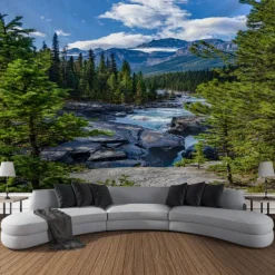 Forest Tree of Life Hanging Tapestry Wall Art Large Tapestry Mural Decor Photograph Backdrop Blanket Curtain Home Bedroom Living Room Decoration