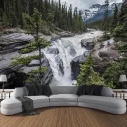 Forest Tree of Life Hanging Tapestry Wall Art Large Tapestry Mural Decor Photograph Backdrop Blanket Curtain Home Bedroom Living Room Decoration