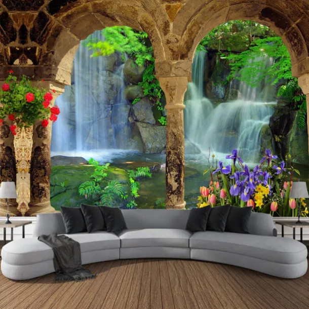 Forest Tree of Life Hanging Tapestry Wall Art Large Tapestry Mural Decor Photograph Backdrop Blanket Curtain Home Bedroom Living Room Decoration