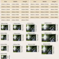 Forest Waterfall Landscape Hanging Tapestry Wall Art Large Tapestry Mural Decor Photograph Backdrop Blanket Curtain Home Bedroom Living Room Decoration