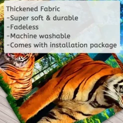 Forest Wildlife Tiger Hanging Tapestry Wall Art Large Tapestry Mural Decor Photograph Backdrop Blanket Curtain Home Bedroom Living Room Decoration