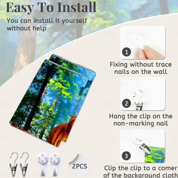 Forest Wildlife Tiger Hanging Tapestry Wall Art Large Tapestry Mural Decor Photograph Backdrop Blanket Curtain Home Bedroom Living Room Decoration