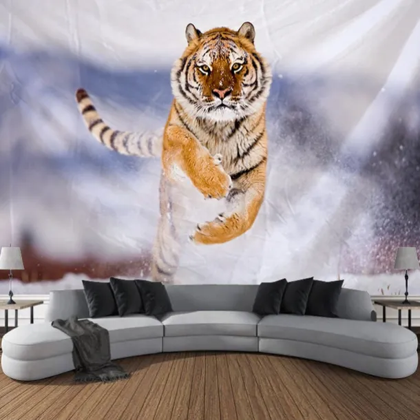Forest Wildlife Tiger Hanging Tapestry Wall Art Large Tapestry Mural Decor Photograph Backdrop Blanket Curtain Home Bedroom Living Room Decoration