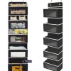 Four Grid Non-woven FabricPVC Wardrobe Hanging Storage Hanging Bag Door Storage Hanging Wall Mobile Phone Storage Bag Hanging Crib Underwear Hanging Storage Bag