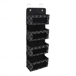Four Grid Non-woven FabricPVC Wardrobe Hanging Storage Hanging Bag Door Storage Hanging Wall Mobile Phone Storage Bag Hanging Crib Underwear Hanging Storage Bag