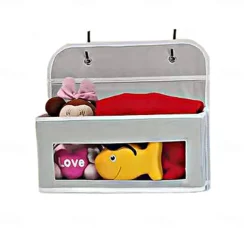 Four Grid Non-woven FabricPVC Wardrobe Hanging Storage Hanging Bag Door Storage Hanging Wall Mobile Phone Storage Bag Hanging Crib Underwear Hanging Storage Bag