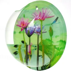 Free Punching Hydroponics Planter, Home Decoration Pot Wall Hanging Mount Bubble Aquarium Bowl Fish Tank Aquarium Home Minipot (Without Plant) Wedding Decoration