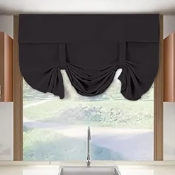 French Door Curtain No Punch Tape Top Blackout Door Curtain Pencil Pleat Light Filtering Functional Curtains for Office and Home 26X68inch(66X173CM)