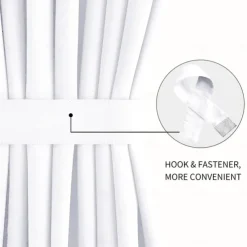 French Door Curtains Rod Pocket Thermal Blackout Curtain for Doors with Glass Window, Kitchen and Patio Doors Privacy, Different Sizes, 1 Curtain Panel with Tieback,Pure White Black Beige Sage Green