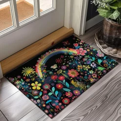 Fresh Flowers Doormat Floor Mats Washable Rugs Kitchen Mat Non-Slip Oil Proof Rug Indoor Outdoor Mat Bedroom Decor Bathroom Mat Entrance Rug