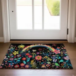 Fresh Flowers Doormat Floor Mats Washable Rugs Kitchen Mat Non-Slip Oil Proof Rug Indoor Outdoor Mat Bedroom Decor Bathroom Mat Entrance Rug