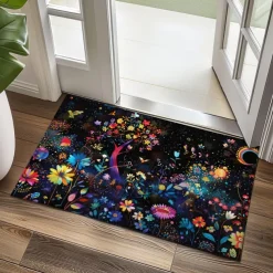 Fresh Flowers Doormat Floor Mats Washable Rugs Kitchen Mat Non-Slip Oil Proof Rug Indoor Outdoor Mat Bedroom Decor Bathroom Mat Entrance Rug