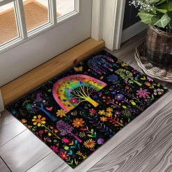 Fresh Flowers Doormat Floor Mats Washable Rugs Kitchen Mat Non-Slip Oil Proof Rug Indoor Outdoor Mat Bedroom Decor Bathroom Mat Entrance Rug