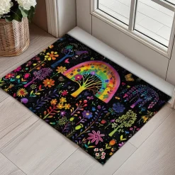 Fresh Flowers Doormat Floor Mats Washable Rugs Kitchen Mat Non-Slip Oil Proof Rug Indoor Outdoor Mat Bedroom Decor Bathroom Mat Entrance Rug