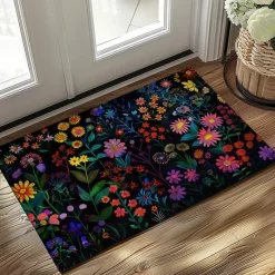 Fresh Flowers Doormat Floor Mats Washable Rugs Kitchen Mat Non-Slip Oil Proof Rug Indoor Outdoor Mat Bedroom Decor Bathroom Mat Entrance Rug