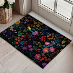 Fresh Flowers Doormat Floor Mats Washable Rugs Kitchen Mat Non-Slip Oil Proof Rug Indoor Outdoor Mat Bedroom Decor Bathroom Mat Entrance Rug