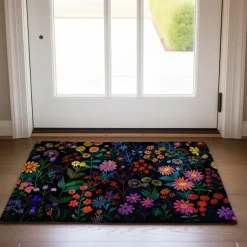 Fresh Flowers Doormat Floor Mats Washable Rugs Kitchen Mat Non-Slip Oil Proof Rug Indoor Outdoor Mat Bedroom Decor Bathroom Mat Entrance Rug