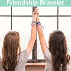 Friendship Bracelet Making Kit Toys, Girls Gifts Ideas, Birthday Present For Teen Girl, Arts And Crafts String Maker Tool, Bracelet DIY, Kids Travel Activity Set Halloween and Christmas Gift