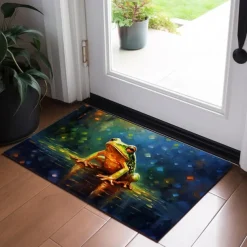 Frog Pound Doormat Floor Mats Washable Rugs Kitchen Mat Non-Slip Oil Proof Rug Indoor Outdoor Mat Bedroom Decor Bathroom Mat Entrance Rug