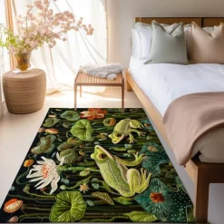 Frogs Pound Area Rug Kitchen Mat Non-Slip Oil Proof Floor Mat Livingroom Rug Indoor Outdoor Mat Bedroom Decor Bathroom Mat Entrance Rug Door Mat