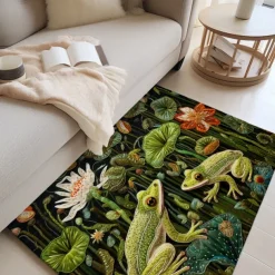 Frogs Pound Area Rug Kitchen Mat Non-Slip Oil Proof Floor Mat Livingroom Rug Indoor Outdoor Mat Bedroom Decor Bathroom Mat Entrance Rug Door Mat