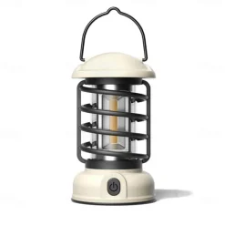 Frogued Camping Light Portable Retro Lamp Light Rotary Switch USB Recharge Camping Tent Travel Light Vintage Outdoor Lighting