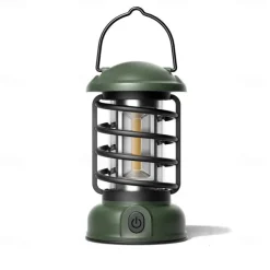 Frogued Camping Light Portable Retro Lamp Light Rotary Switch USB Recharge Camping Tent Travel Light Vintage Outdoor Lighting