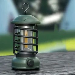 Frogued Camping Light Portable Retro Lamp Light Rotary Switch USB Recharge Camping Tent Travel Light Vintage Outdoor Lighting