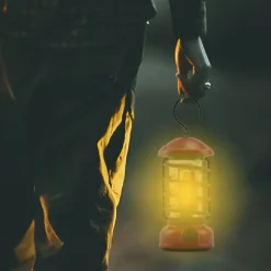 Frogued Camping Light Portable Retro Lamp Light Rotary Switch USB Recharge Camping Tent Travel Light Vintage Outdoor Lighting