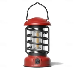 Frogued Camping Light Portable Retro Lamp Light Rotary Switch USB Recharge Camping Tent Travel Light Vintage Outdoor Lighting