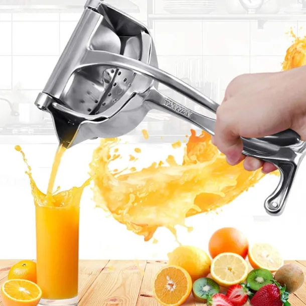 Fruit Juicer Orange Lemon Squeezer Extractor Stainless Steel Portable Manual Juicing Tool Easy to Use for Home